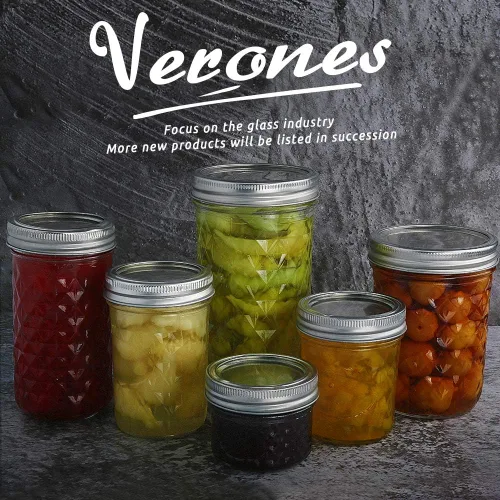 Miniatura 6 de VERONES Tarros Mason de 4 onzas, tarros de conservas con tapas regulares, ideales para mermelada, miel, recuerdos de boda, regalos de ducha, tarros