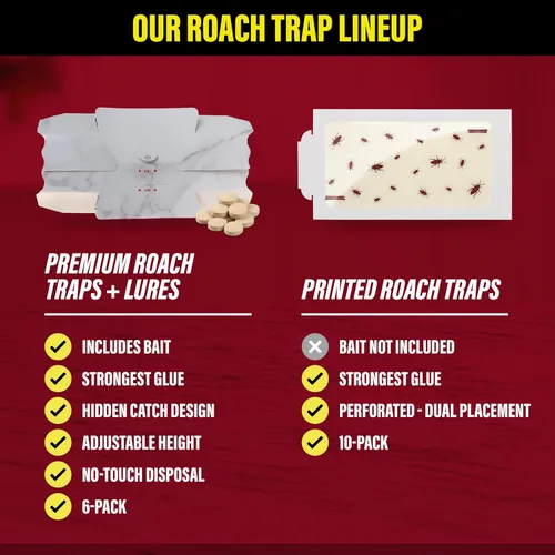 Miniatura 3 de Catchmaster Trampa para cucarachas con potente cebo a base de alimentos, trampas de pegamento (paquete de 10) para cucarachas para casa, cocina