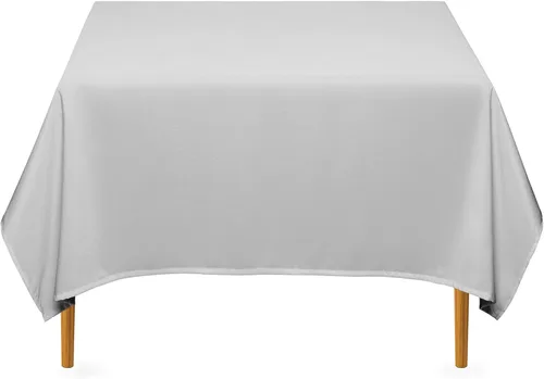 Lann's Linens - 10 manteles cuadrados premium de 70 pulgadas para boda/banquete/restaurante - Mantel de tela de poliéster - Plata