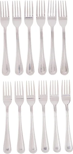 Miniatura 2 de Winco Juego de tenedores de cena de 12 piezas, acero inoxidable 18-0, plata