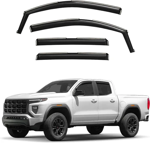Miniatura 11 de Deflectores de ventana con tintado de humo en el canal de ventilación de ventana lateral deflectores protectores de lluvia compatibles con Chevrolet