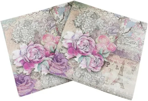 Ochine 20 servilletas de papel floral vintage para cócteles, fiestas festivas y decoración de mesa