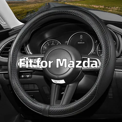Funda de volante de automóvil para Mazda, compatible con Mazda 3, Mazda 6, Mazda 5, CX-50, accesorios automáticos para Mazda, cuero premium, diseño