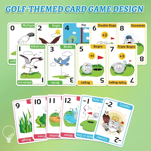 Miniatura 2 de Westant Crazy Nines - Juego de cartas de golf - Juegos de cartas divertidos para familiares, niños de 8 a 12 años y adultos, los juegos familiares