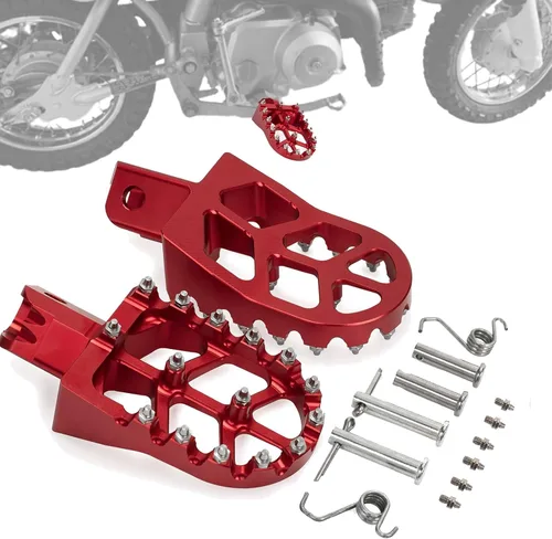 Miniatura 13 de XINGWU Reposapiés negro para motocross, pedales de aluminio para XR50R PW50 CRF70 TW200 KLX110 CRF50 50cc 70cc 90cc 110cc 125cc TaoTao pieza