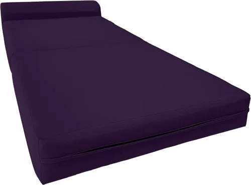Miniatura 3 de D&D Futon Furniture. Cama plegable de espuma para silla, sofá estudio, colchón de espuma plegable para invitados (6 x 32 x 70 pulgadas, morado)
