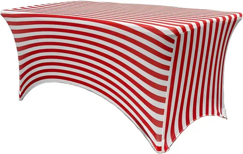 Miniatura 22 de YOUR CHAIR COVERS Mantel rectangular de elastano ajustable de 5 pies, color blanco, para decoración de bodas, eventos, patio, cubierta elástica