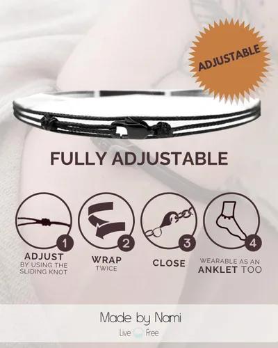 Miniatura 8 de Made by Nami Nautical Rope Bracelet for Men Waterproof & Adjustable Wrap String Bracelets with Snap Hook Gift for Him