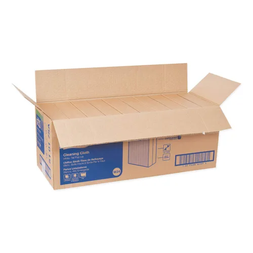 Miniatura 3 de Tork Paño de limpieza resistente blanco W24, caja emergente, 5 x 80 paños, 5301755