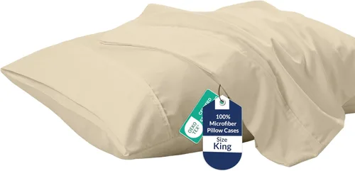 Miniatura 11 de Royale Linens Juego de 2 fundas de almohada Queen – Fundas de almohada de cama – 20 x 30 pulgadas – Fundas de almohada negras – 1800 microfibra