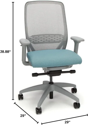 Miniatura 7 de HON Nucleus - Silla de trabajo con control avanzado de inclinación sincronizada, silla de oficina con soporte lumbar, brazos ajustables en altura