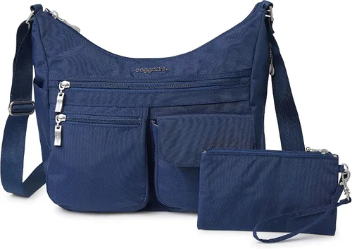 Miniatura 93 de Baggallini womens Everywhere Bagg Crossbody Women 11x9 Lightweight Nylon Hobo Water-resistant Travel Bag W/Rfid