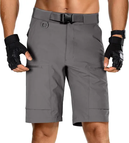 FREE SOLDIER - Pantalones cortos tipo cargo para hombre, transpirable, ligero, secado rápido, para senderismo, pantalones cortos tácticos, de nailon
