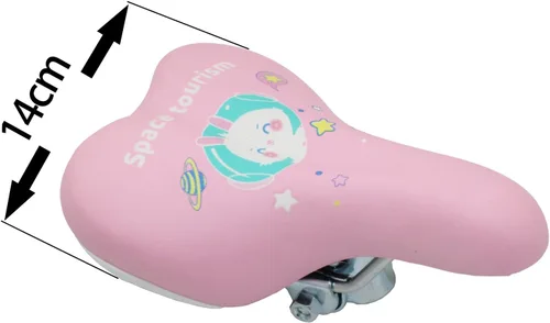 Miniatura 4 de Sillín de bicicleta para niños con diseño de conejo, asiento de bicicleta acolchado de espuma para bicicletas de 12 a 20 pulgadas, se adapta a