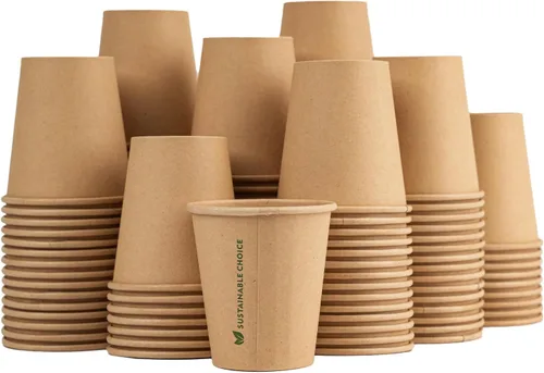 300 Pack 3 oz Bathroom Paper Cups, Disposable Unbleached Kraft Paper Mouthwash Cups, Small Mini Coffee Cups for Bathroom, Party, Picnic, Travel, and