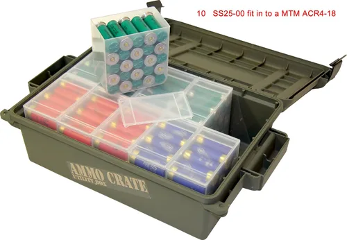 Miniatura 4 de MTM SS25-00 Shell Stack 25 - Caja de almacenamiento compacta redonda, transparente, pequeña, fabricada en Estados Unidos