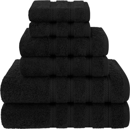 Miniatura 31 de American Soft Linen - Juego de 4 toallas, 100% de algodón turco, 27 x 54 pulgadas, tamaño extragrande, toallas para la ducha, color amarillo