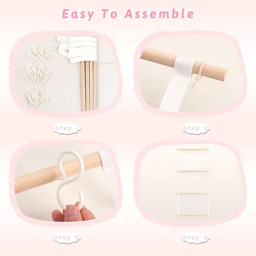 Miniatura 7 de POVETIRE Soporte para diadema organizador de bandas para la cabeza para niñas, diademas de bebé, accesorios para el cabello, organizador