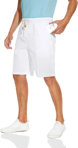 Miniatura 4 de Boisouey - Pantalones cortos de verano para hombre de lino estilo informal