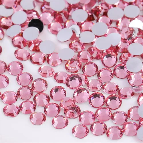 Miniatura 18 de 3000 unidades de diamantes de imitación termoadhesivos SS6 de 2mm con parte posterior plana, gemas de cristal de vidrio transparente redondas
