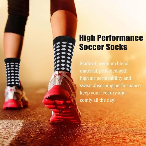 Miniatura 5 de Ultrafun 35 pares de calcetines de fútbol con almohadillas de agarre, antideslizantes, para fútbol, baloncesto, deportes, para hombres y mujeres