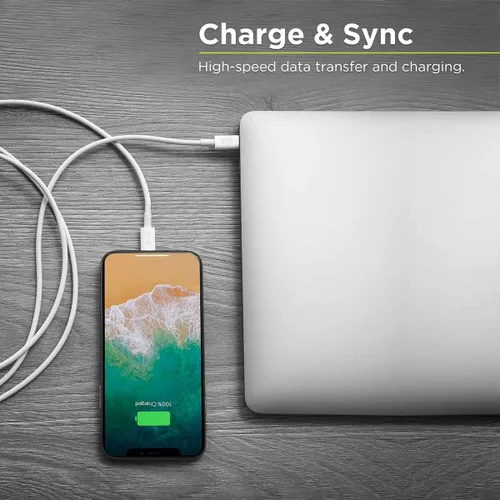 Miniatura 5 de PureGear Cable USB C a Lightning, cable de sincronización de datos certificado MFi de Apple, compatible con entrega de energía y cargadores tipo C