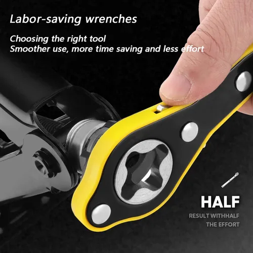 Miniatura 3 de MR CARTOOL Auto ahorro de mano de obra Jack trinquete mango de metal tijera Jack garaje rueda rueda rueda llave ascensor velocidad mango herramienta