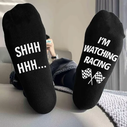 Miniatura 7 de VICRAZY F1 Racing Car, calcetines deportivos para hombres y mujeres, regalos de Fórmula 1, calcetines de carreras, rellenos de calcetines