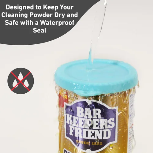 Miniatura 5 de Paquete de 2 tapas de silicona para limpiador en polvo, compatibles con Bar Keepers Friend, Comet, limpiador en polvo Ajax (12 oz y 21 oz)