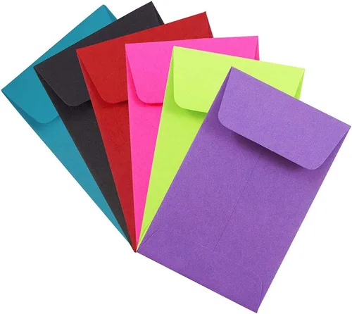 JAM PAPER Sobres de colores #1 para negocios de monedas, 2 1/4 x 3 1/2, colores surtidos, 150 unidades