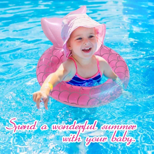 Miniatura 5 de ZEYGLXC Flotadores de piscina para bebés de 6 a 48 meses, anillo inflable de natación con asiento y asa para bebés y niños pequeños, entrenamiento