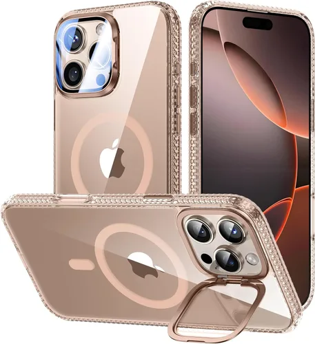 Miniatura 13 de VOFATA - Funda magnética para iPhone 17 Pro Max, cubierta para cámara con soporte, protección completa para la cámara, compatible con MagSafe