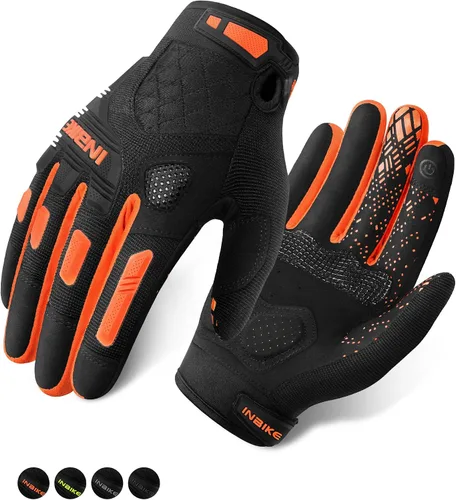 Miniatura 13 de INBIKE Guantes MTB para ciclismo de montaña Sirven para pantalla táctil con acolchado de etilvinilacetato grueso y protección de nudillos de caucho