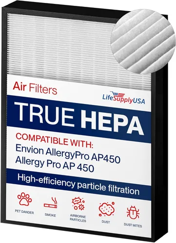 AP450 - Filtro HEPA de repuesto compatible con purificadores de aire Envion AllergyPro AP450 Allergy Pro AP 450 LifeSupplyUSA