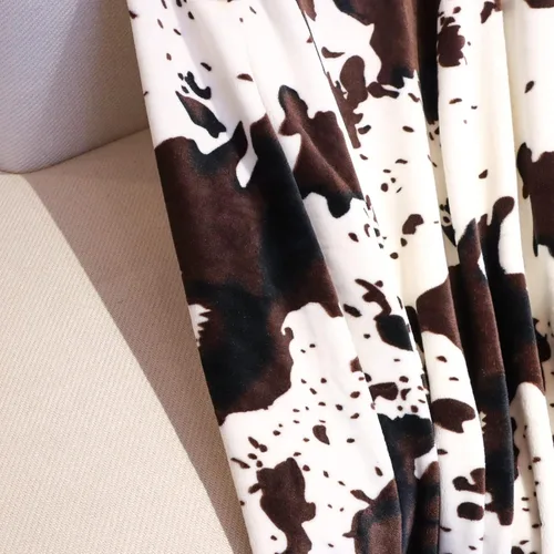 Miniatura 2 de HSEEC Mantas y mantas de forro polar suave tamaño Queen manta acogedora para cama manta de 90 x 90 pulgadas Blackcowthrow