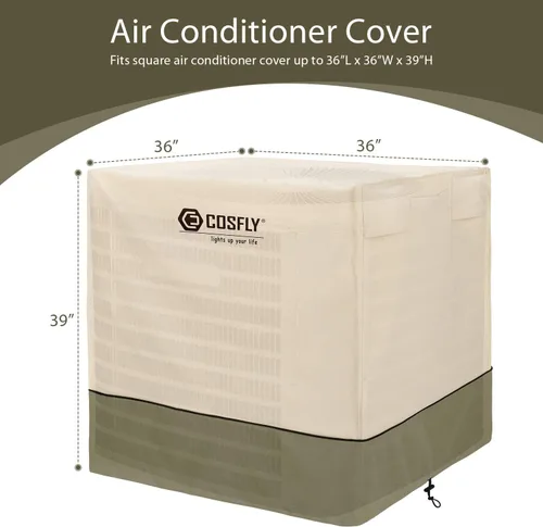 Miniatura 2 de COSFLY - Funda para Aire Acondicionado para Unidades Externas - Cubierta de AC Duradera, Tela Resistente al Agua, Diseño a Prueba de Viento