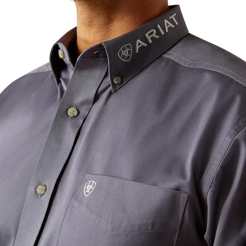 Miniatura 66 de Ariat Camisa de sarga con logotipo del equipo para hombre
