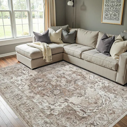 Miniatura 23 de jinchan Alfombra floral primaveral de 2 x 3 pies para entrada, alfombra desgastada lavable, de pelo corto, suave, pequeña, antideslizante, tapete