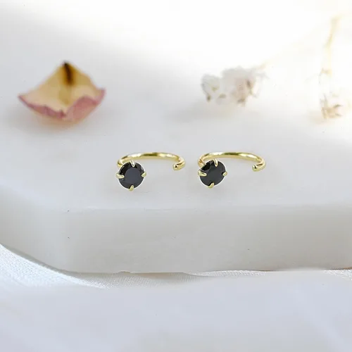 Miniatura 47 de Aretes pequeños de plata de ley 925 para mujer