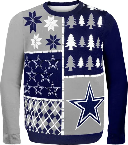 Miniatura 16 de FOCO NFL Unisex-Adult NFL Busy Block Ugly Sweater Bloque ocupado
