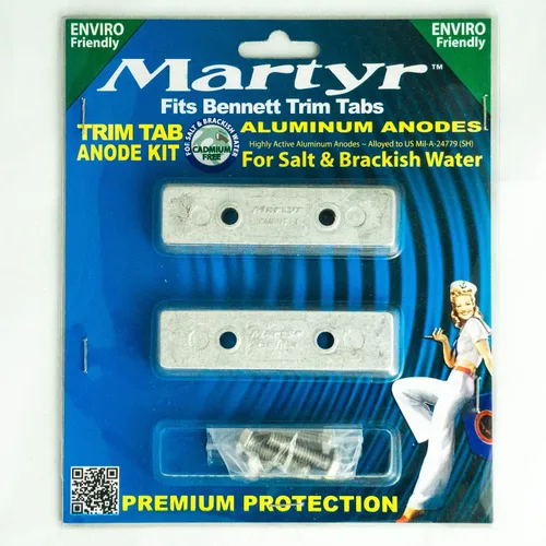 Miniatura 2 de Martyr (Canada Metal Pacific) CMBNT1AKITA; Kit de ánodo-Bennett Trim Tab Aluminio (paquete de 2) Hecho por Martyr (Canada Metal Pacific)