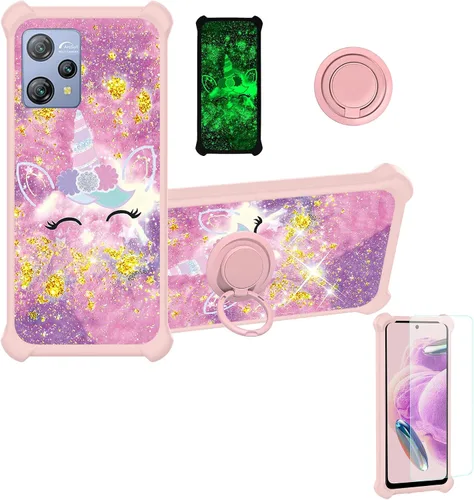 Miniatura 18 de jioeuinly JSF-DJS - Funda compatible con Nothing Phone 2a con protector de pantalla de vidrio templado, policarbonato duro + silicona suave, soporte