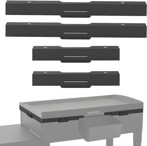 Miniatura 11 de Koutemie Protector contra el viento Blackstone de 17 pulgadas, accesorios de parrilla con protector térmico magnético, pantallas de viento de acero