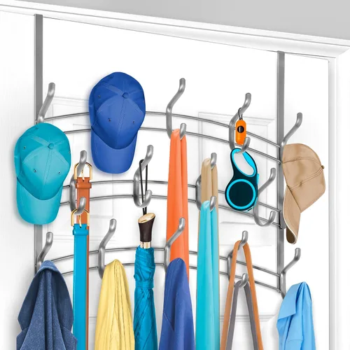 Miniatura 21 de LYNK Professional® Home™ Ganchos para Puerta - 9 Ganchos Colgador Sobre Puerta - Toallero Sobre Puerta - Para Colgar Toallas o Ropa - Baño, Negro