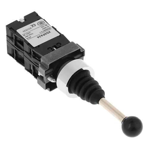 Miniatura 2 de Interruptor de control de palanca de mando de retorno de resorte 4 posiciones 10A 600V para panel de control industrial (metal plástico negro)