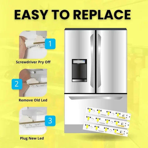Miniatura 2 de Paquete de 2 tableros de luz LED WR55X26671 PS11767930 AP6035586 compatibles con refrigerador GE, repuesto 4468532 EAP11767930 LED3344588