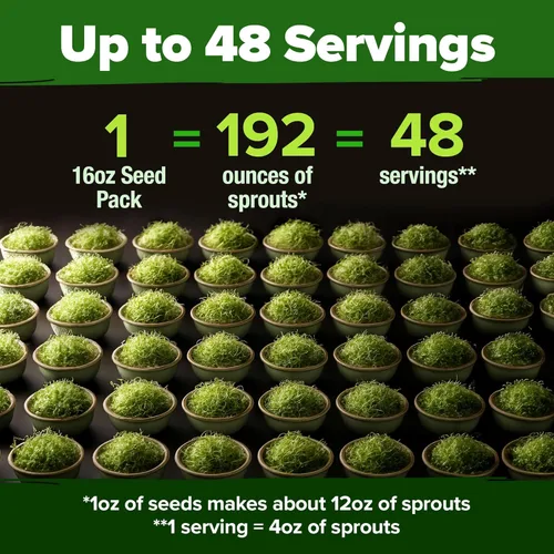 Miniatura 4 de HOME GROWN Mezcla de semillas germinantes de primera calidad, microgreens 118,200 semillas para cultivo en interiores, brócoli, alfalfa, rábano