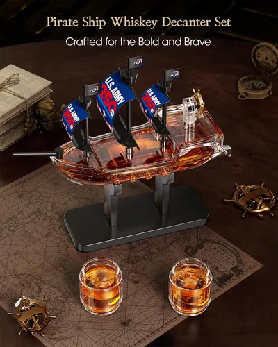 Miniatura 5 de Kollea Regalos de cumpleaños para hombres, papá, juego de decantador de whisky con 2 vasos, dispensador de licor para bar en casa, ideas de regalo