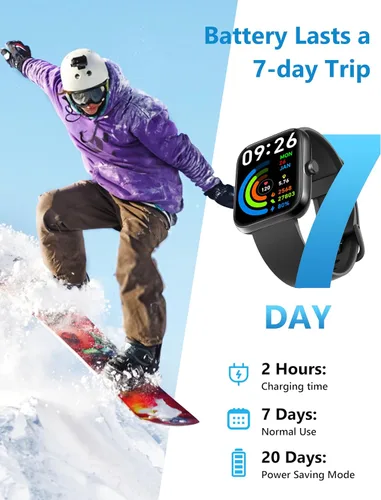 Miniatura 7 de Reloj inteligente, 1.83'' Smartwatch para mujeres y hombres, responde y realiza llamadas, Alexa, reloj de fitness, IP68 impermeable, rastreador
