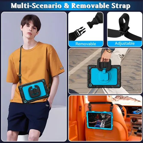 Miniatura 6 de Grifobes Fundas para Samsung Galaxy Tab A11 Plus 2025 / A9 Plus de 11 pulgadas 2023, a prueba de golpes, con protector de pantalla, soporte